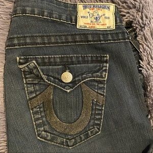 True religion dark blue skinny jeans